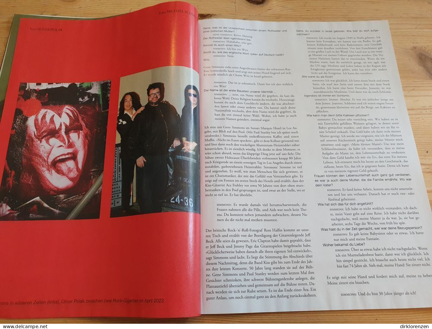 Zeit Magazine Germany 2023-23 Kiss Interview - Unclassified