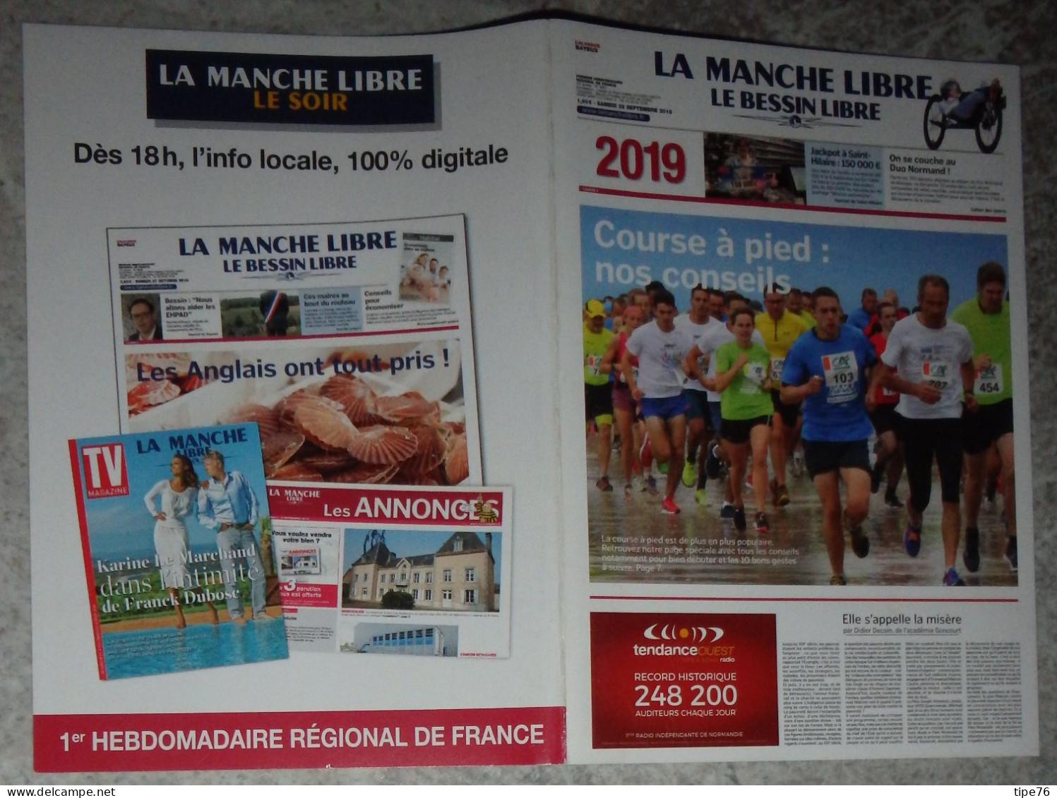 Petit Calendrier De Poche 2019 Journal La Manche Libre Le Bessin Libre - Tamaño Pequeño : 2001-...