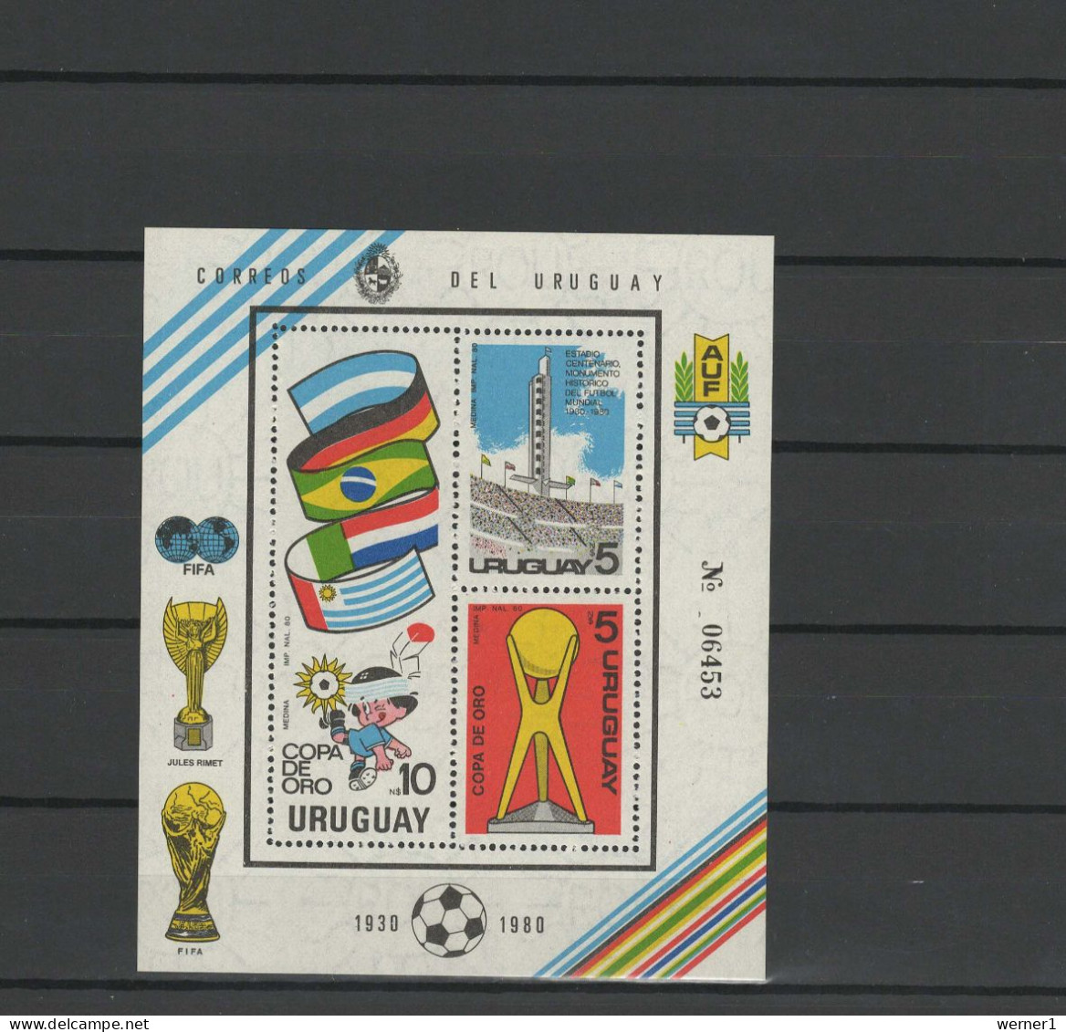 Uruguay 1980 Football Soccer Gold Cup S/s MNH - Copa America