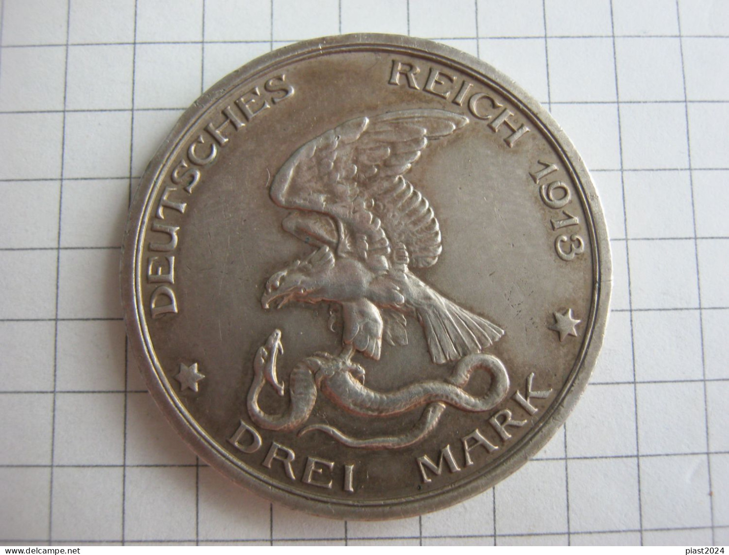 Prussia 3 Mark 1913 - 2, 3 & 5 Mark Plata