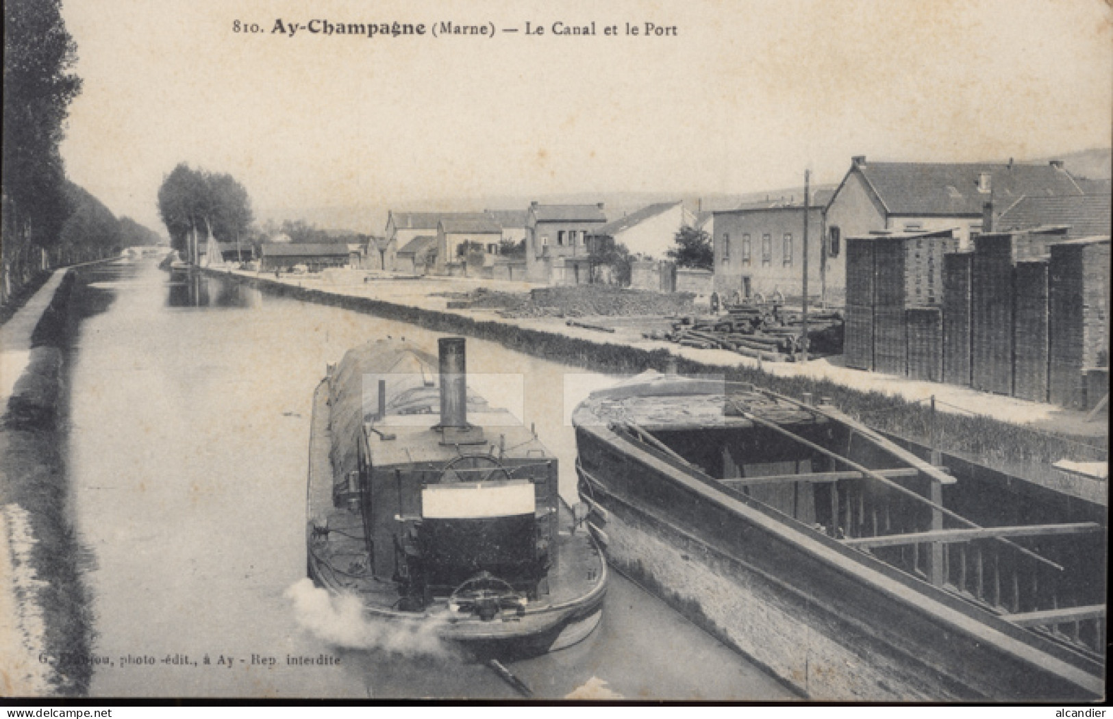 Ay Champagne - Le Canal Et Le Port - Ay En Champagne