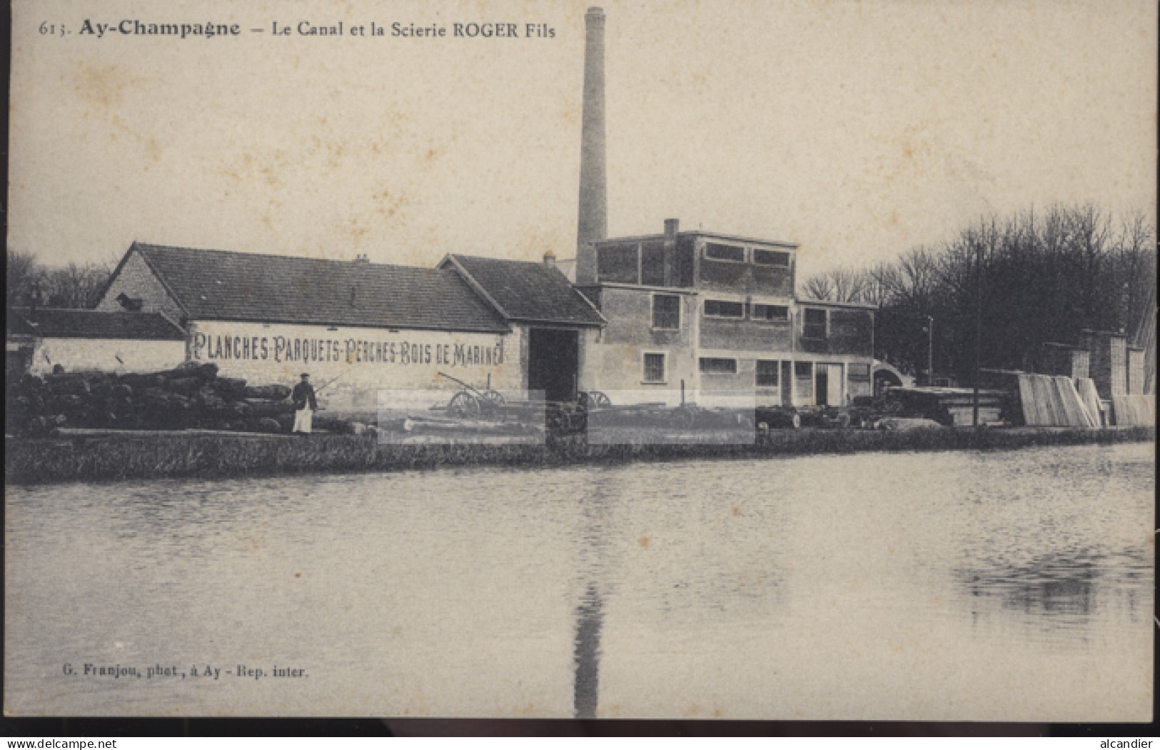 Ay Champagne - Le Canal Et La Scierie Roger Fils - Ay En Champagne