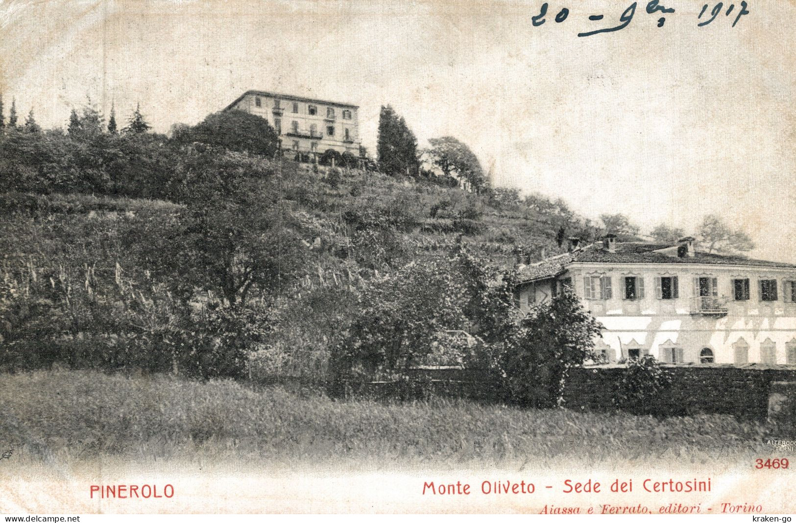 PINEROLO, Torino - Monte Oliveto - Residenza Dei Certosini - Scritta - K156 - Sonstige & Ohne Zuordnung