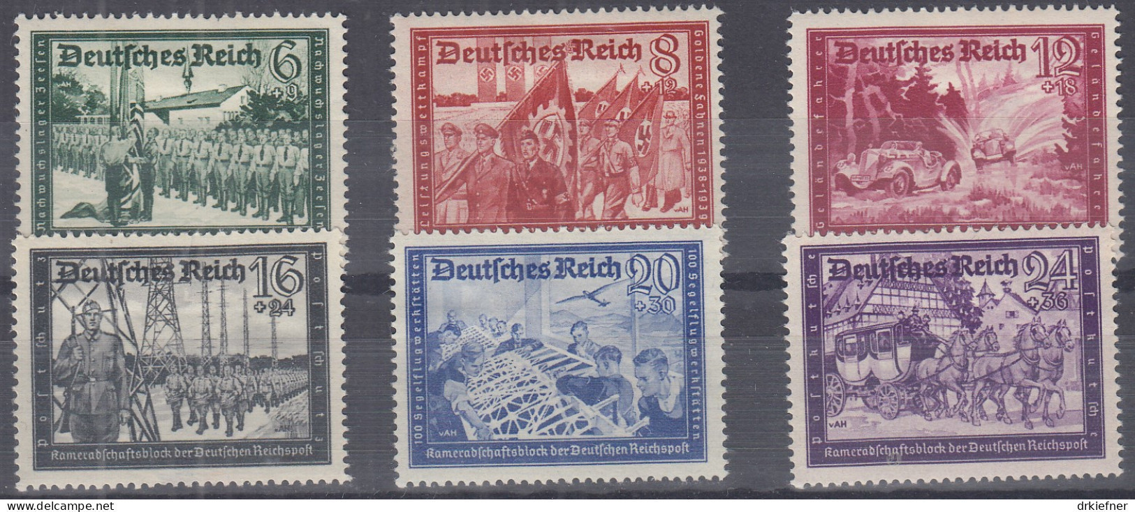 DR 773-778, Ungebraucht *, Kameradschaftsblock Der Deutschen Reichspost, 1941 - Nuevos