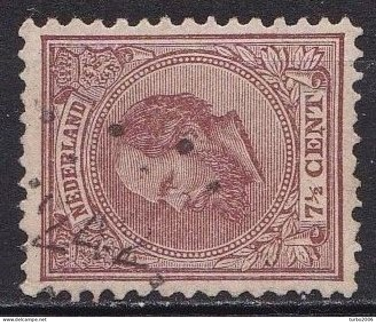1872 Puntstempel 242 (Bussum) Op Koning Willem III  7½ Cent Bruin NVPH 20 - Poststempels/ Marcofilie