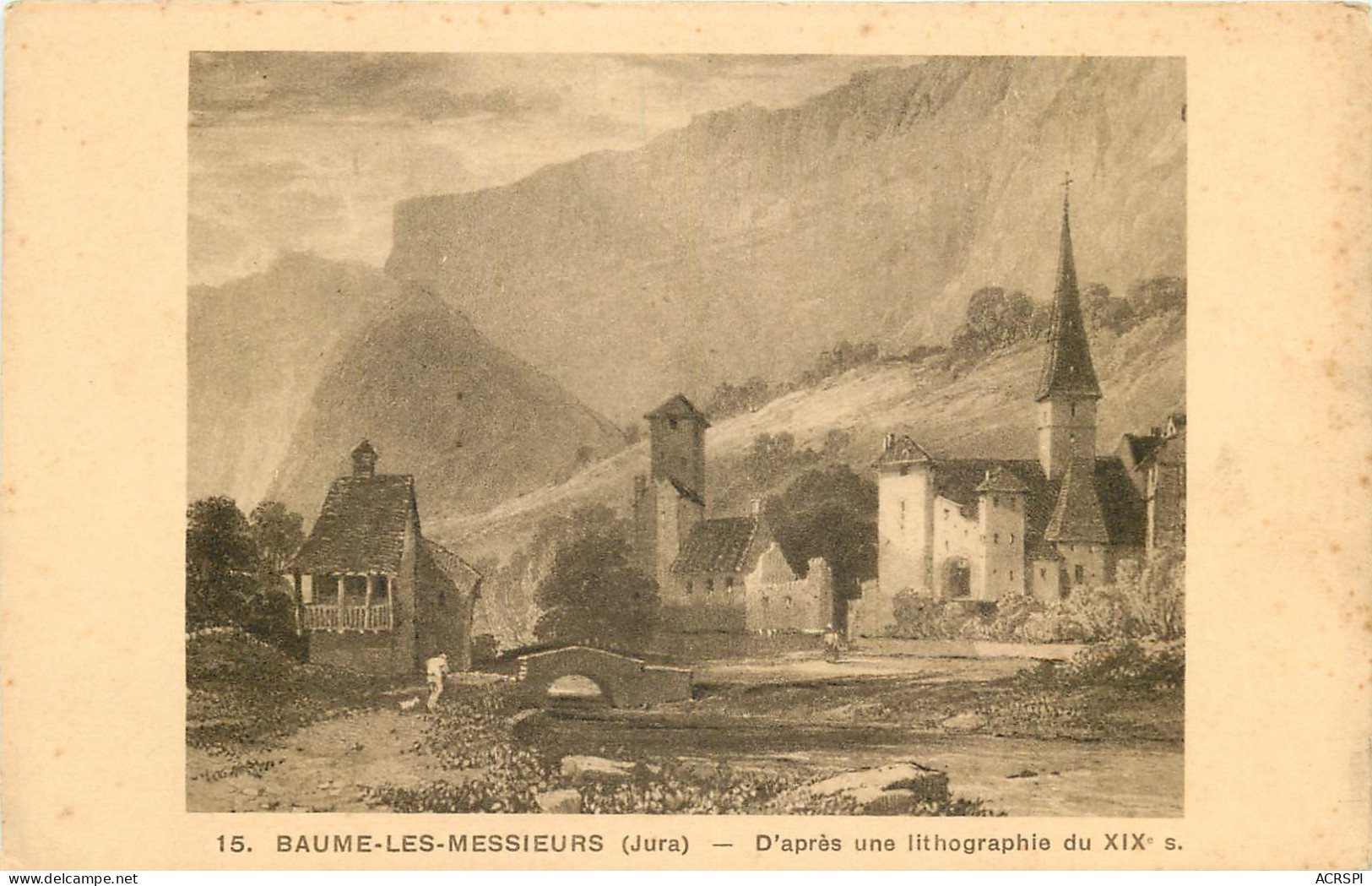 39   Jura  Baume Les Messieurs D'après Une Lithograpgie Du XIX E Siècle    N° 8 \MN6011 - Baume-les-Messieurs