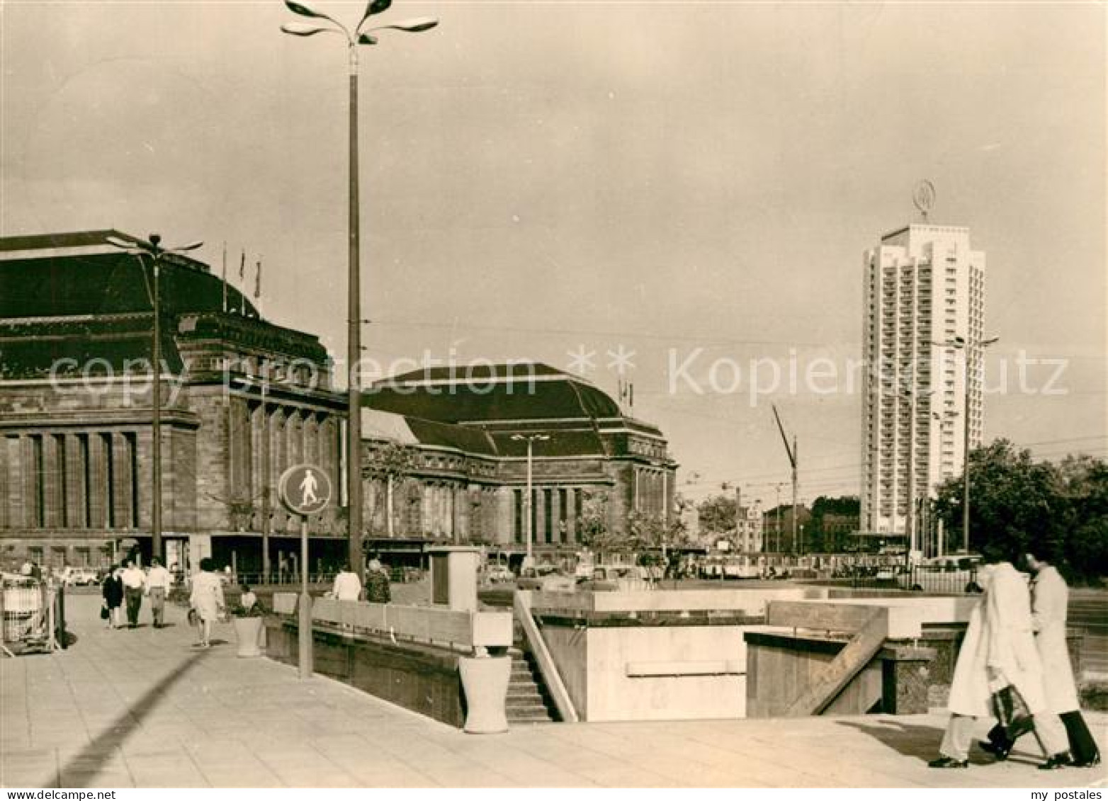 73290707 Leipzig Hauptbahnhof Mit Wohnhochhaus Wintergartenstrasse Leipzig - Leipzig