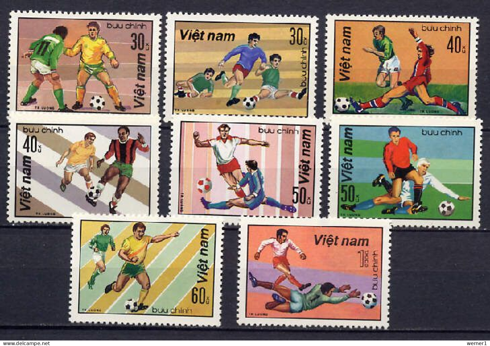 Vietnam 1982 Football Soccer World Cup Set Of 8 MNH - 1982 – Espagne