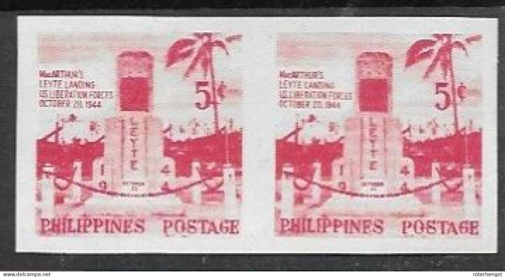 Philippines Mnh ** Good IMPERF Pair 1957 - Philippines