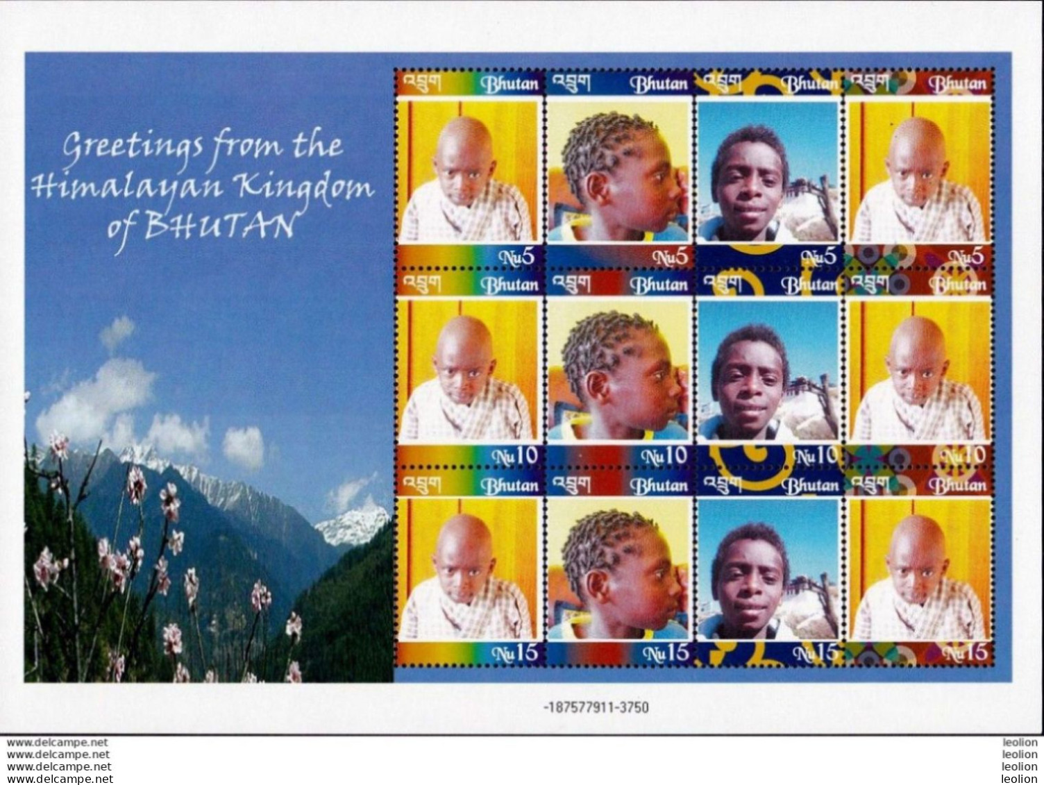 BHUTAN 2009 MNH Personalized Stamp Sheet Greetings From The Himalayan Kingdom BHOUTAN - Bhután
