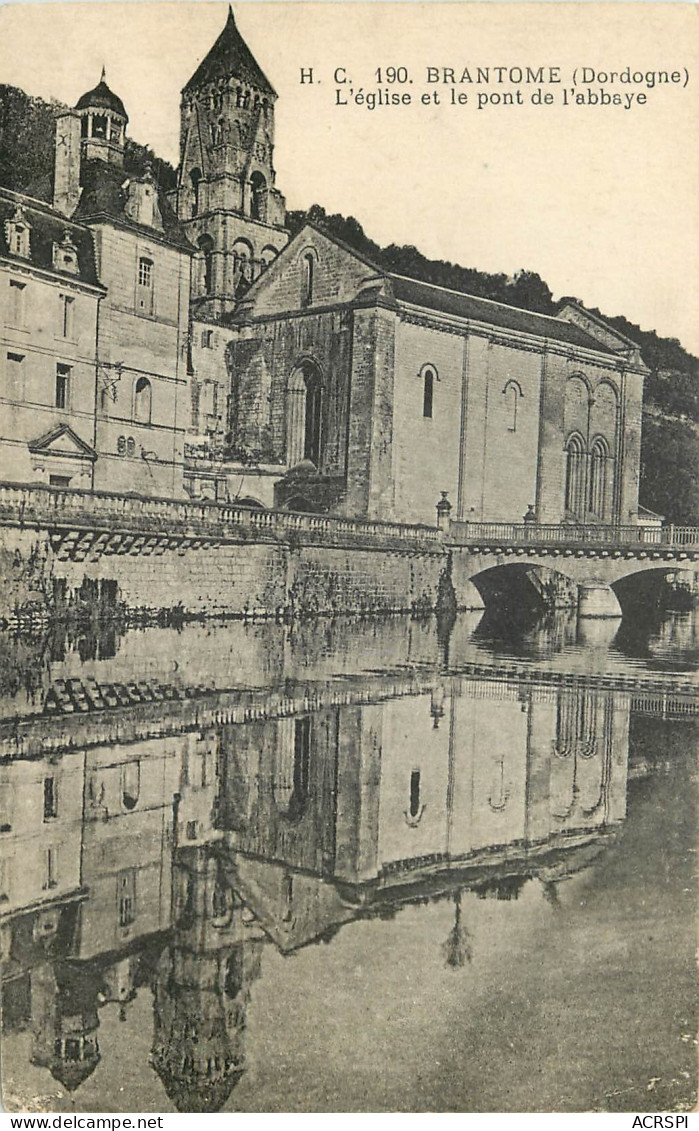24 Dordogne   Brantome L'église Et Le Pont De L'abbaye   N° 14 \MN6029 - Brantome