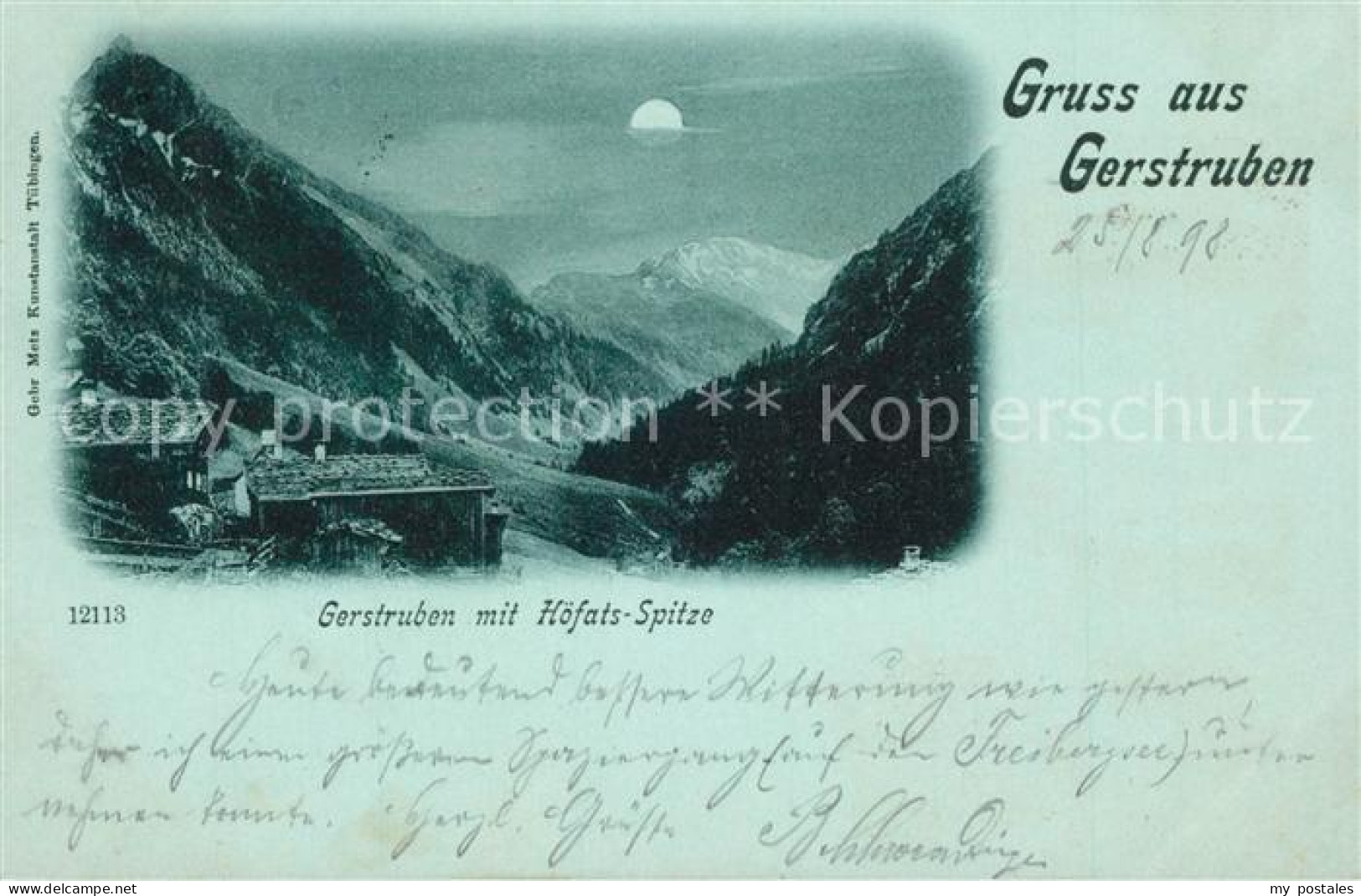 73289922 Gerstruben Hoefatsspitze Mondschein Gerstruben - Oberstdorf