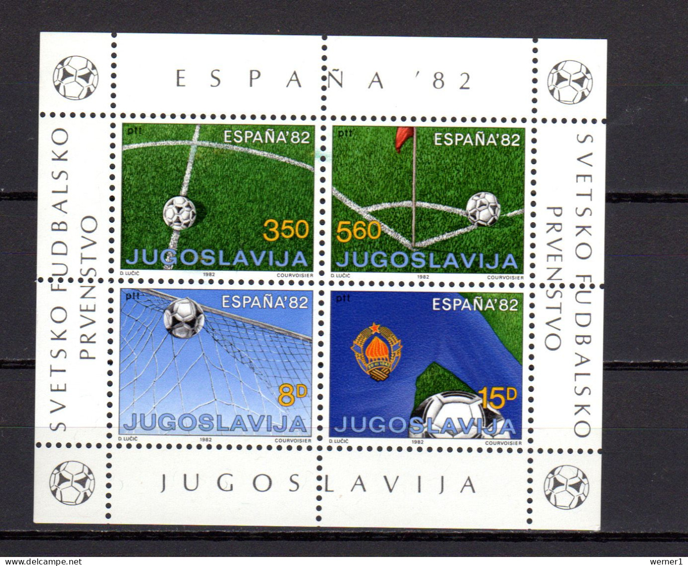 Yugoslavia 1982 Football Soccer World Cup S/s MNH - 1982 – Espagne