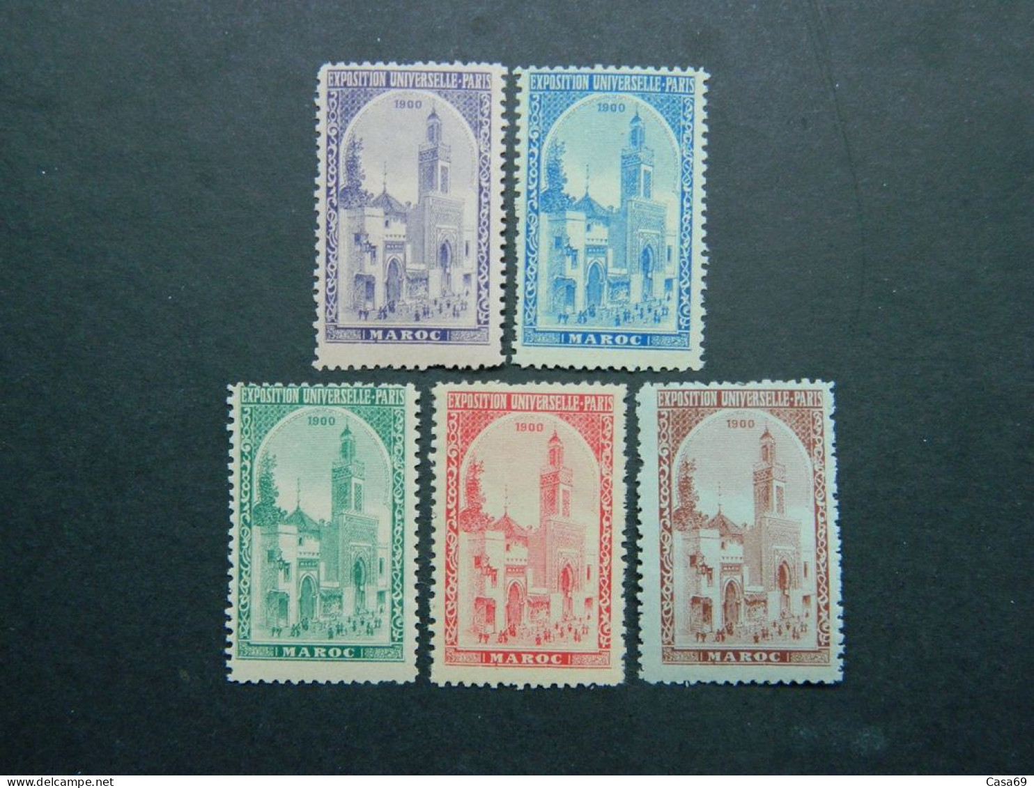 Vignettes Exposition Universelle Paris 1900 Maroc Poster Stamps Universal Exhibition Morocco - Erinnophilie