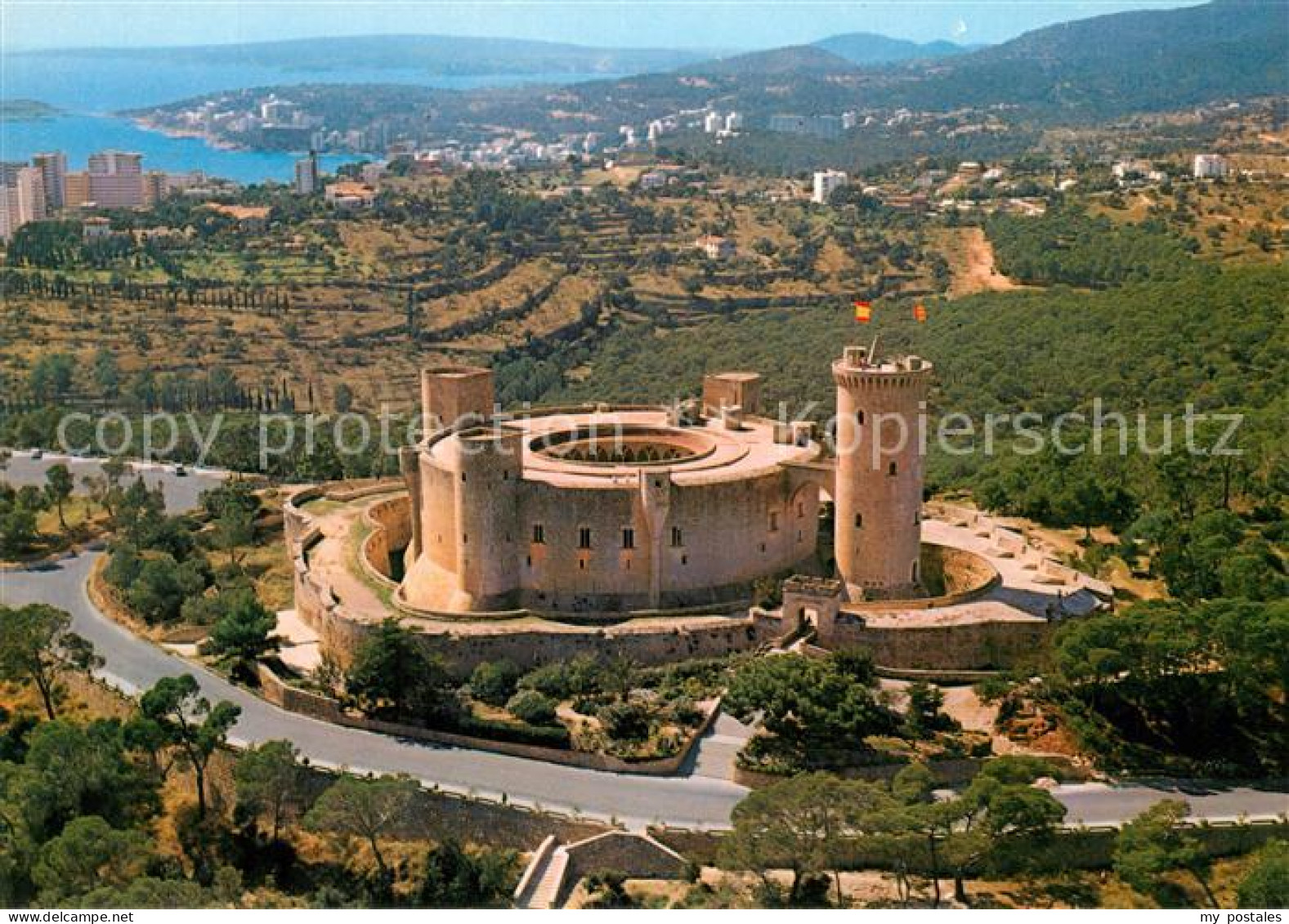 73289837 Palma De Mallorca Fliegeraufnahme Castillo De Bellver Palma De Mallorca - Sonstige & Ohne Zuordnung