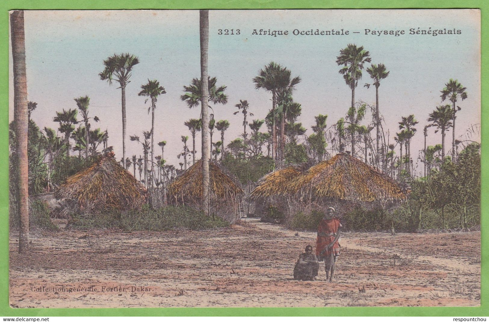 RARE CPA SENEGAL Paysage Sénégalais Animé Village - Senegal