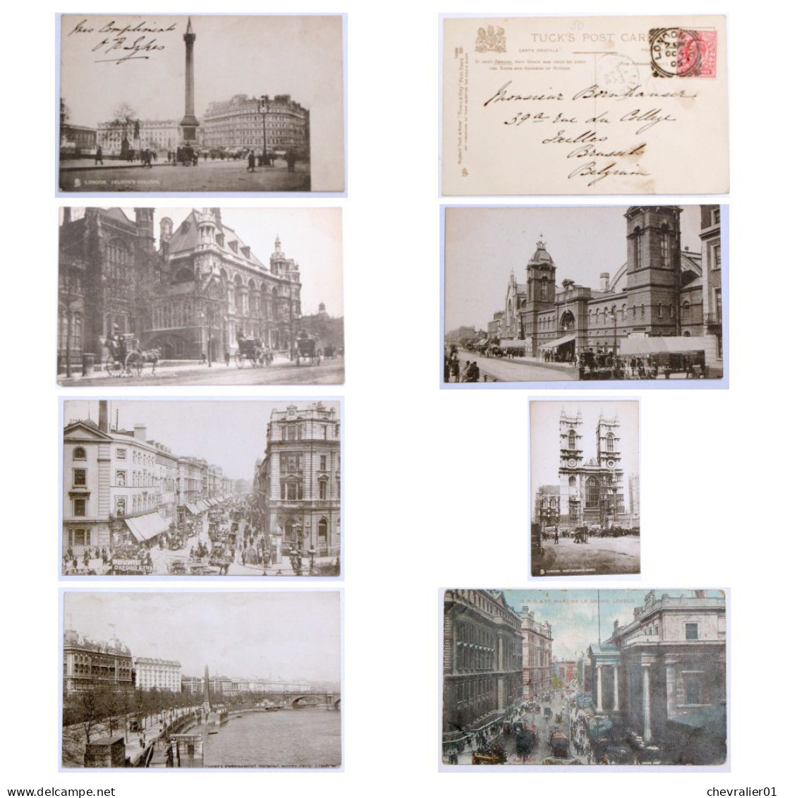 CPA-UK_London_lot de 43 cartes postales