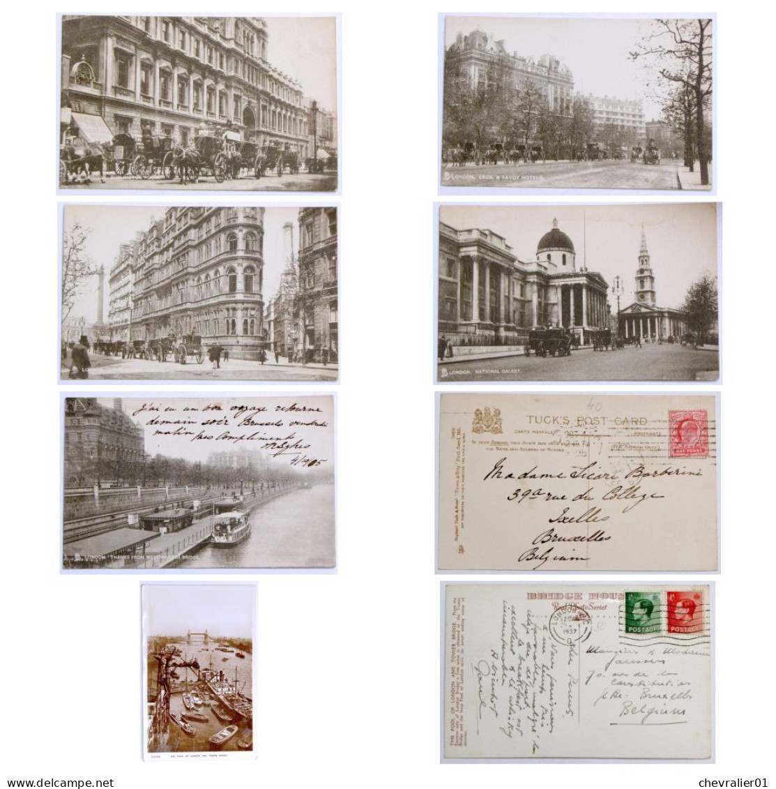 CPA-UK_London_lot de 43 cartes postales