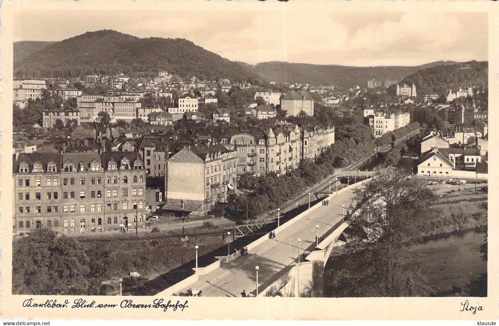 Karlsbad (Karlovy Vary) - Blick Vom Oberen Bahnhof Gel.1931 - Boehmen Und Maehren