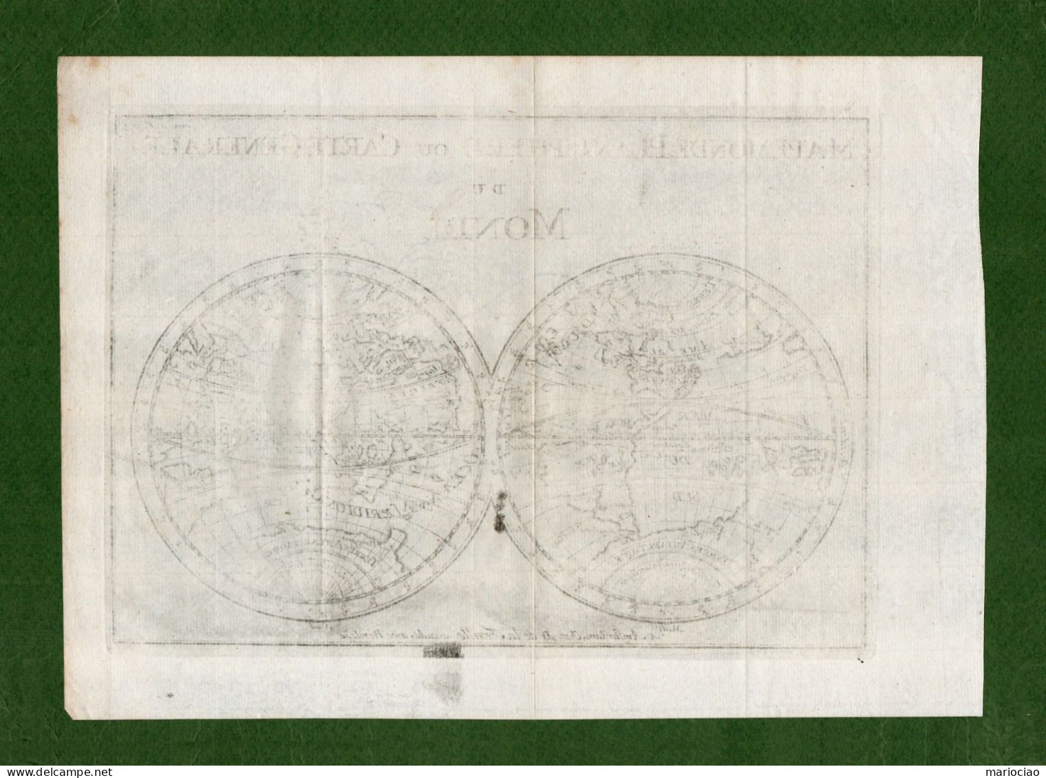 ST-US CALIFORNIA AS ISLAND Mapemonde Planisphere Ou Carte Generale Du Monde 1700~ Daniel De La Feuille - Stiche & Gravuren