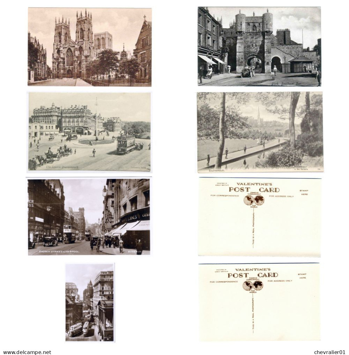 CPA-UK_lot de 44 cartes postales de villes diverses