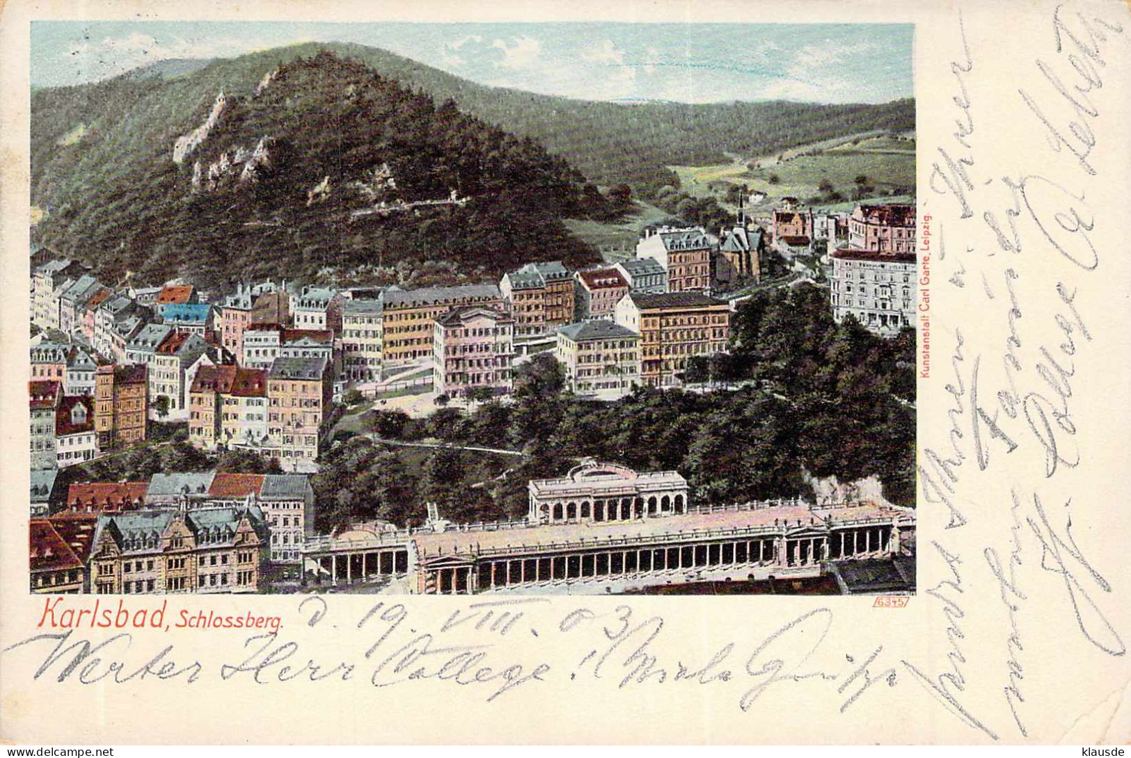 Karlsbad (Karlovy Vary) - Schlosßberg Gel.1903 AKS - Böhmen Und Mähren