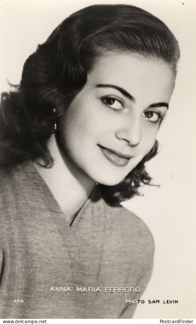 Anna Maria Ferrero Italian Film Actress Vintage Real Photo Postcard - Actores