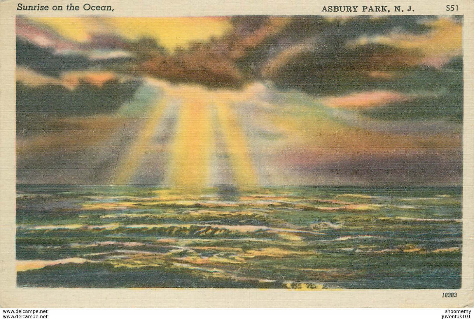CPA Asbury Park-Sunrise On The Ocean       L1919 - Otros & Sin Clasificación