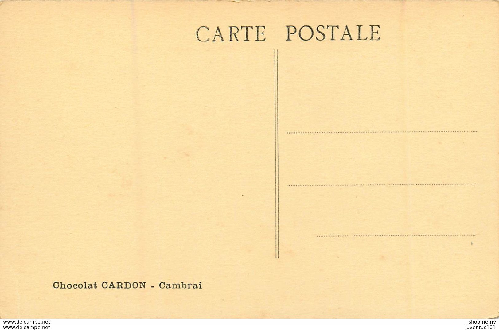 CPA L'appel à La Prière-Publicité Chocolat Cardon-Cambrai     L1083 - Zonder Classificatie