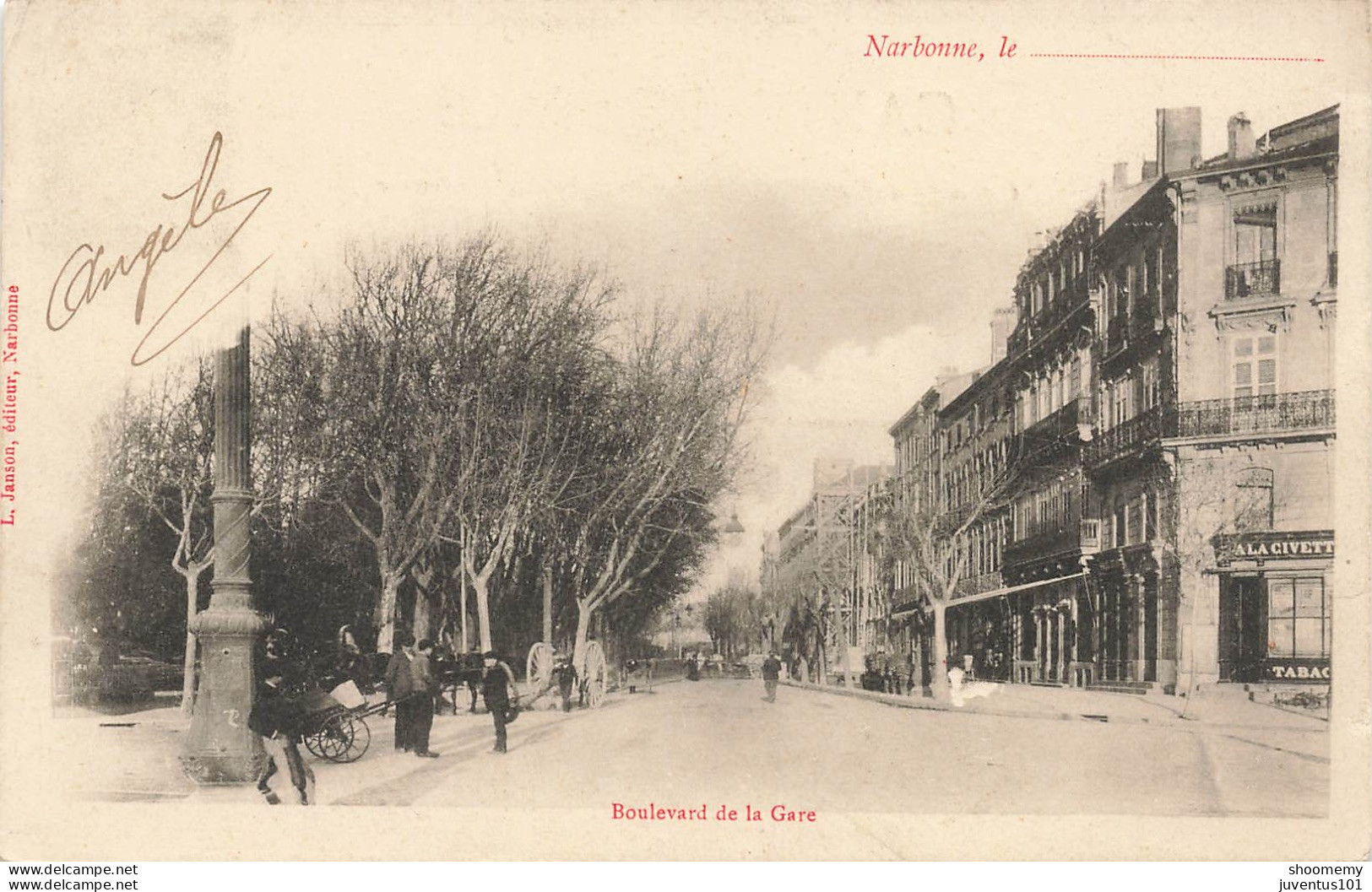 CPA Narbonne,le....-Boulevard De La Gare-Timbre     L2454 - Narbonne