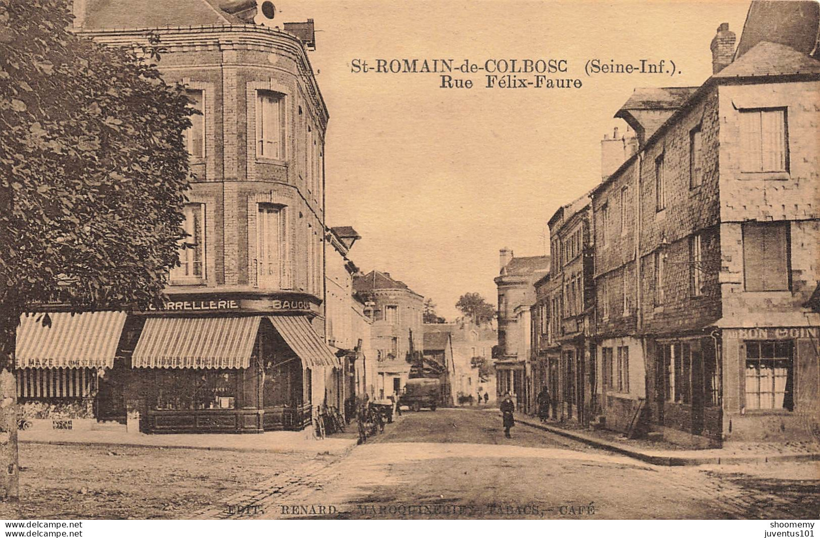 CPA Saint Romain De Colbosc-Rue Félix Faure-TRES RARE     L2454 - Saint Romain De Colbosc