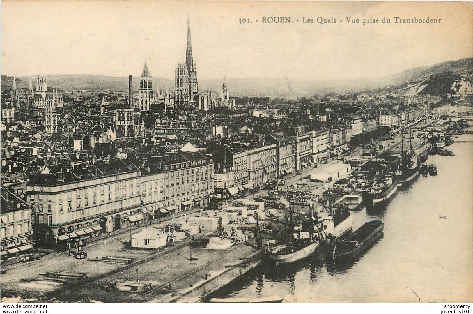 CPA Rouen-Les Quais-Vue Prise Du Transbordeur    L1159 - Rouen