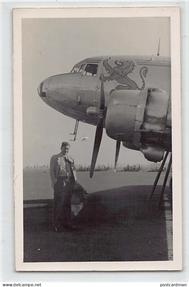 Eritrea - ASMARA - Douglas DC-3 On The Airport - PHOTOGRAPH Postcard Size Year 1949 - Publ. Unknown  - Erythrée