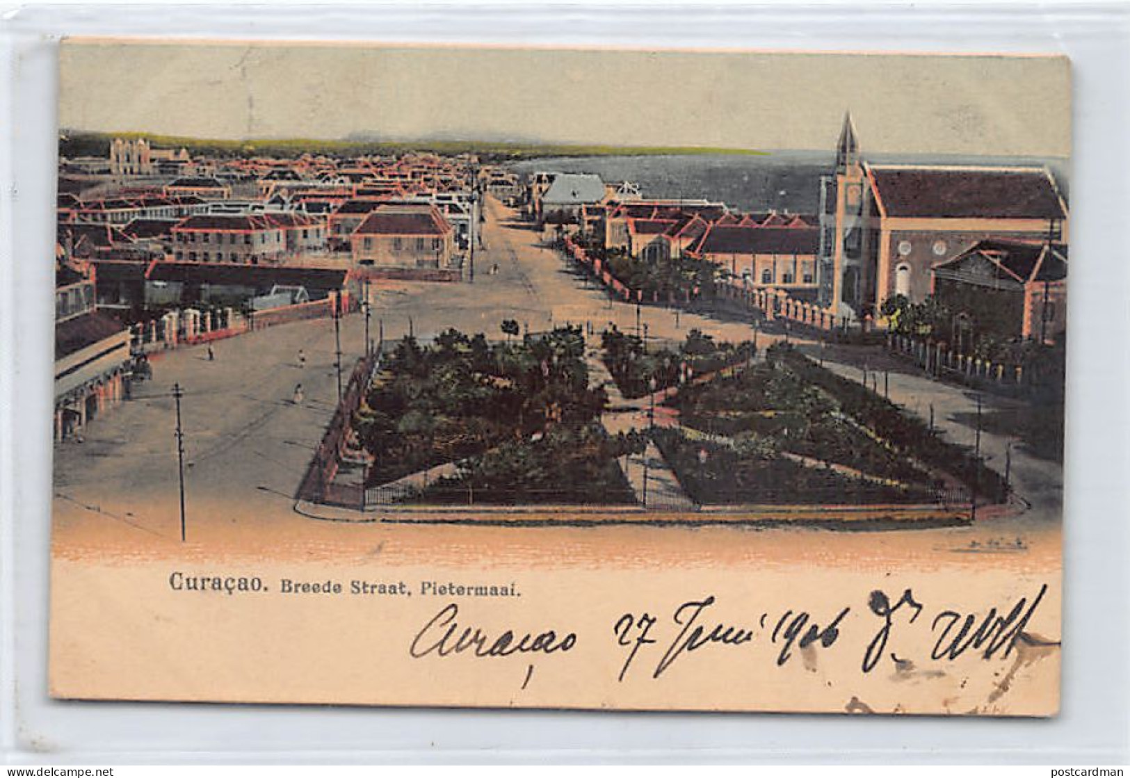 CURAÇAO - Breede Straat, Pietermaai - Synagogue On The Right - Publ. Unknown  - Curaçao