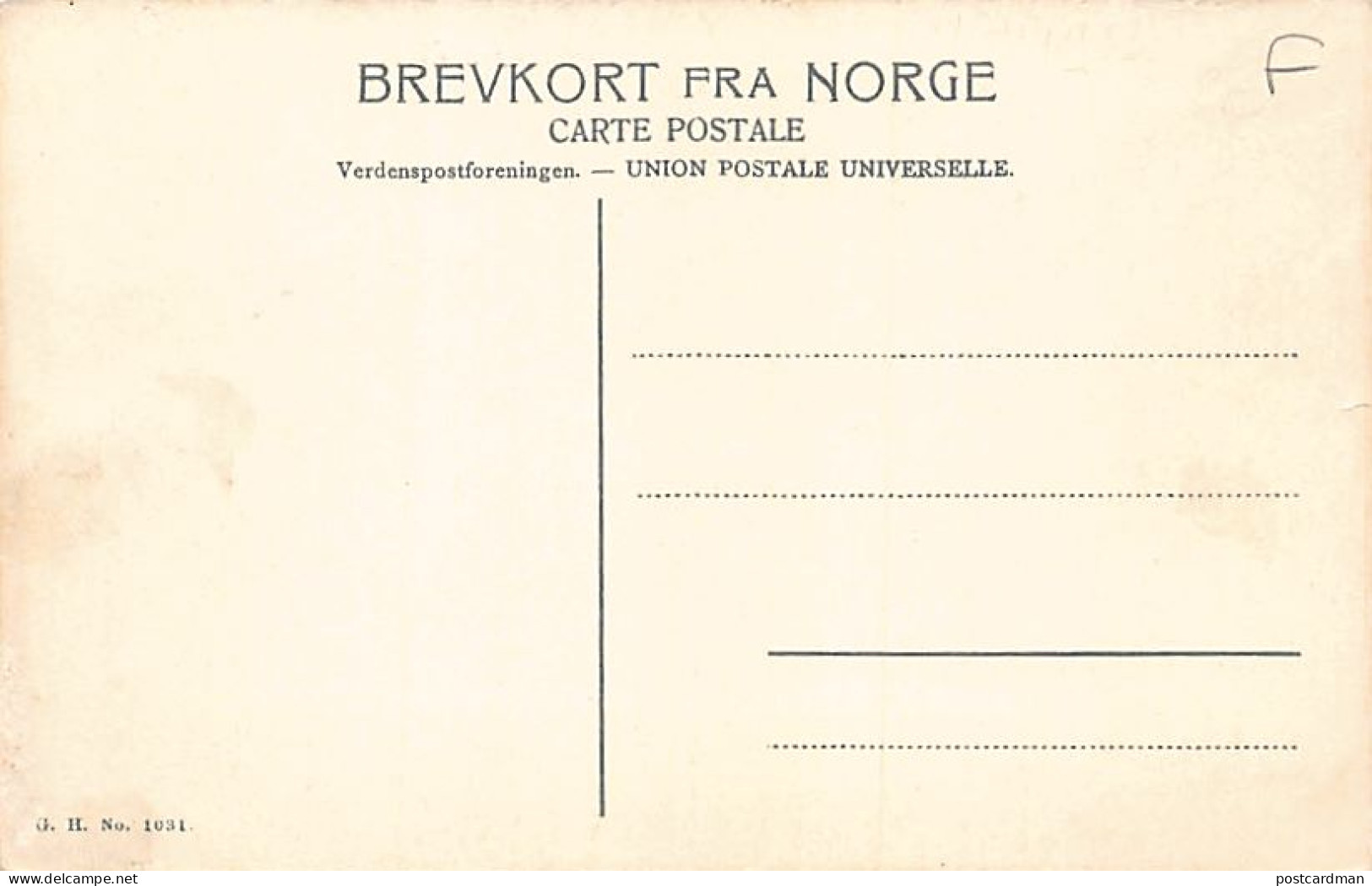 Norway - Fra Röldal - Publ. G. H. 1031 - Norvège