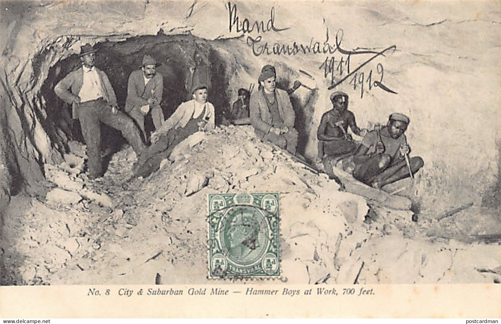 South Africa - City & Suburban Gold Mine - Hammer Boyas At Work, 700 Feet - Publ. Unknown 8 - Afrique Du Sud