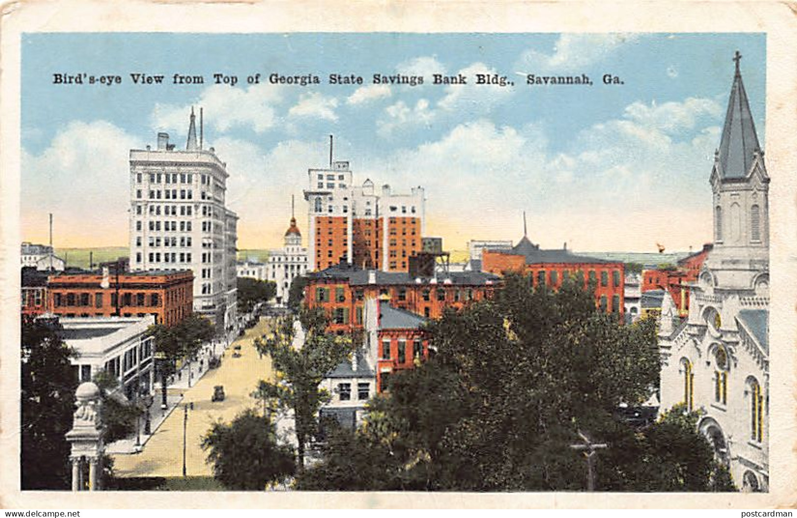 SAVANNAH (GA) Bird's Eye View From Top Of Georgia Savings Bank Bldg. - Savannah