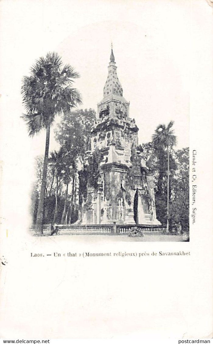 Laos - Un That (monument Religieux) Près De Savannakhet - VOIR OBLITÉRATION - Ed. Claude Et Co.  - Laos