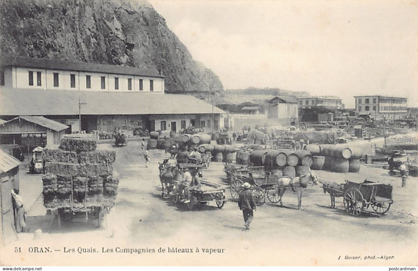 Algérie - ORAN - Les Quais - Les Compagnies De Bateaux à Vapeur - Ed. J. Geiser 51 - Oran