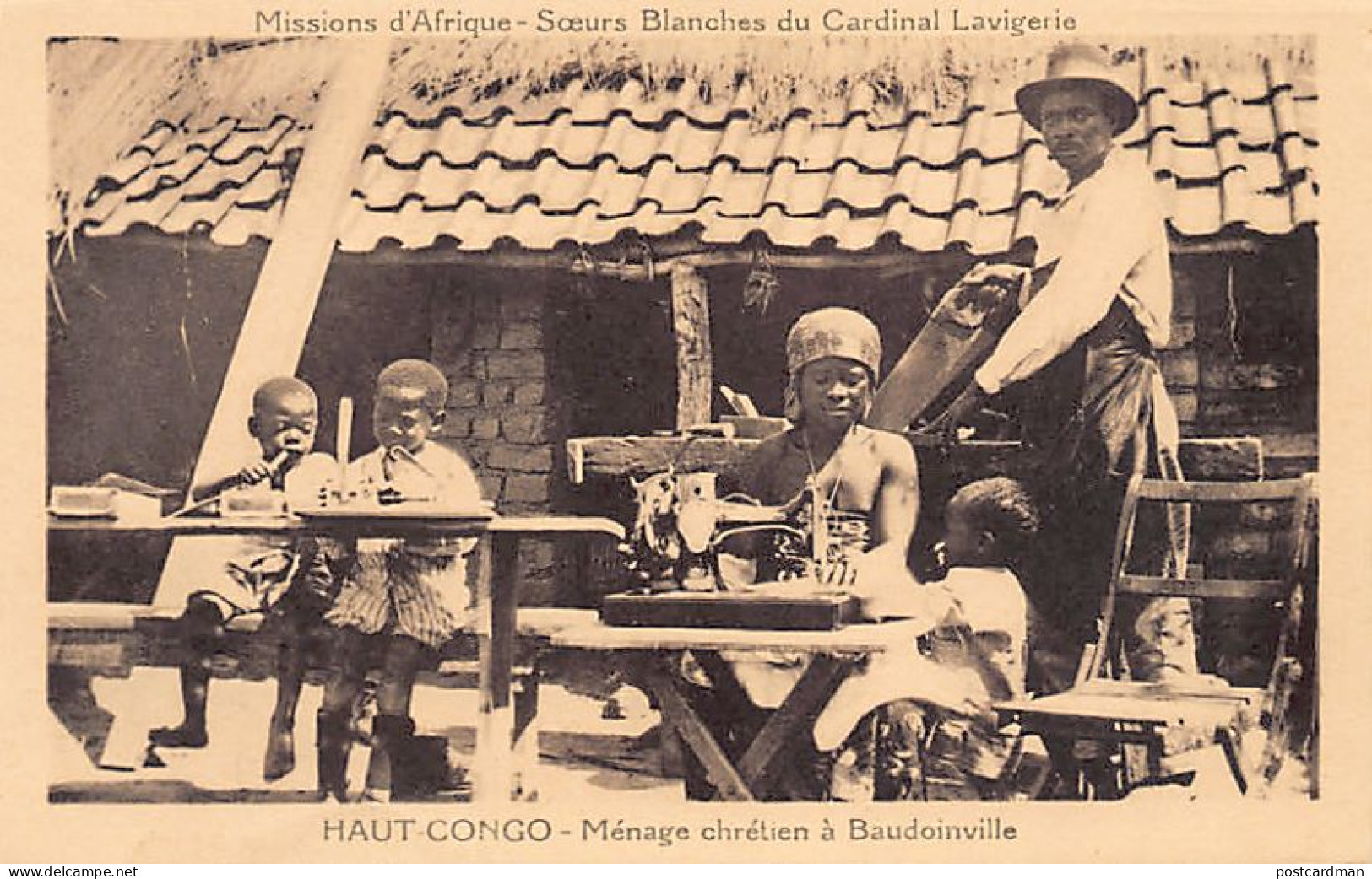 Congo Kinshasa - Ménage Congolais à Baudoinville (Moba) - Ed. Soeurs Blanches Du Cardinal Lavigerie  - Belgian Congo