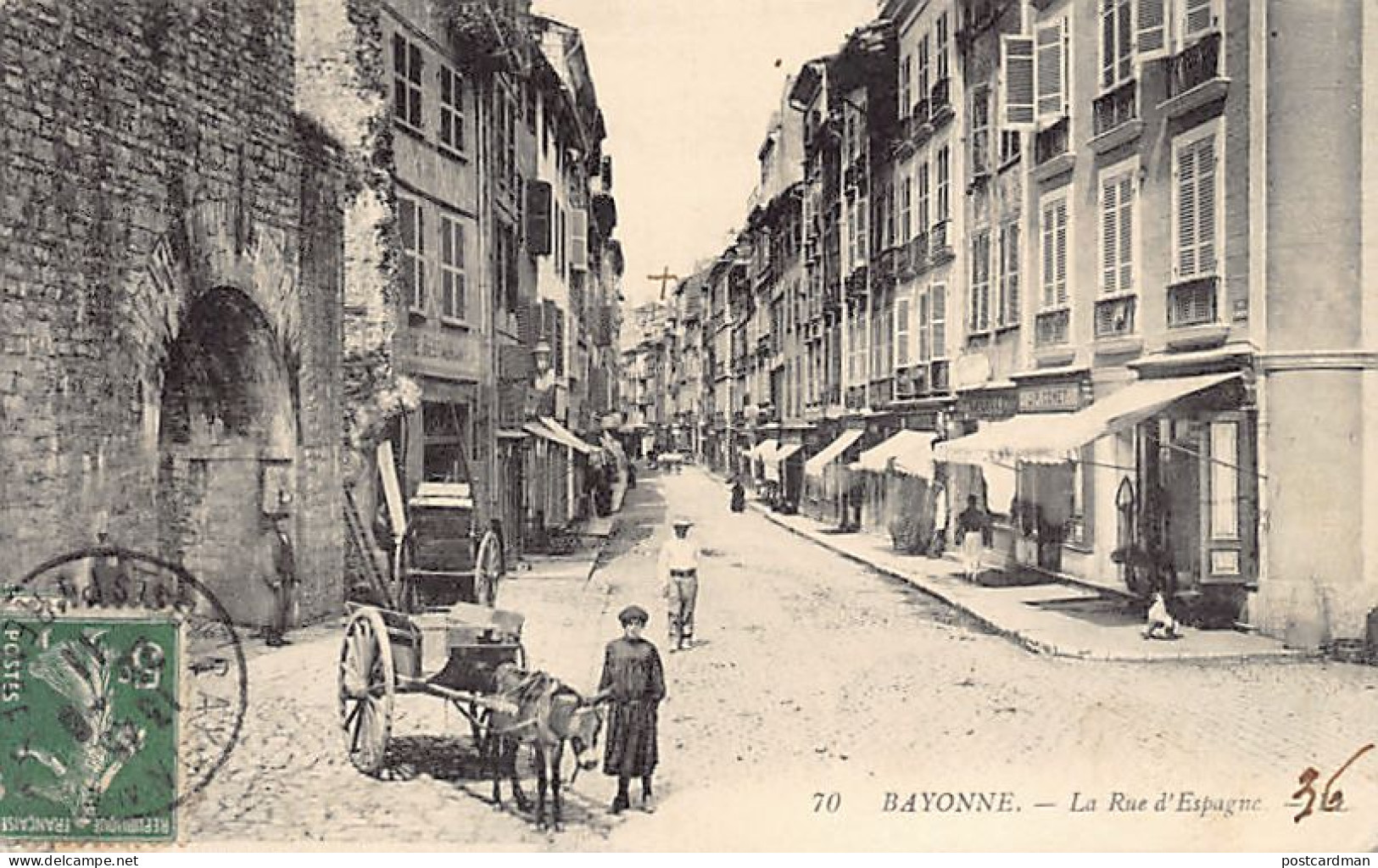 BAYONNE (64) La Rue D'Espagne - Ed. LL 70 - Bayonne