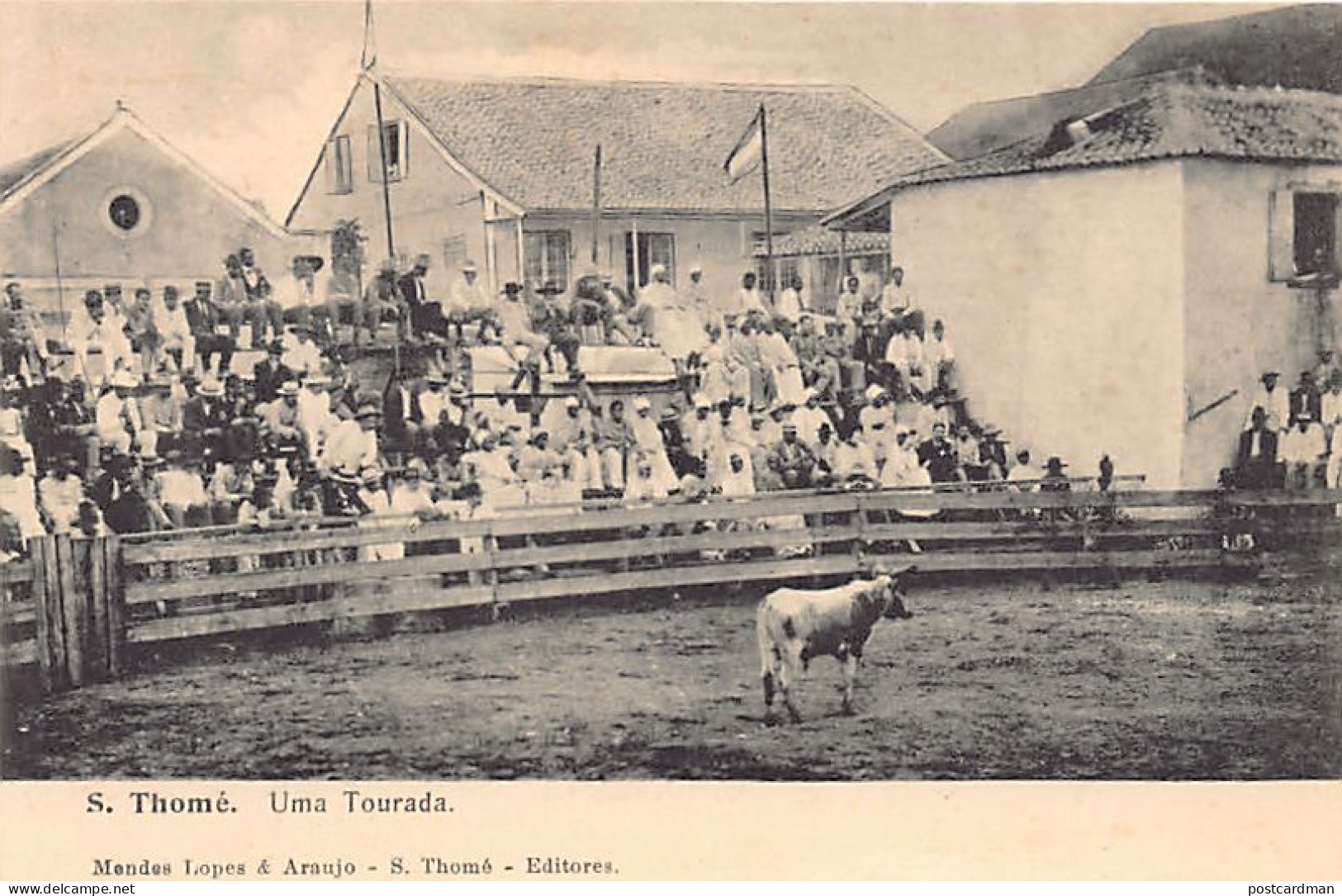 SAO TOME - Uma Tourada - Bullfight - Publ. Mendes. - São Tomé Und Príncipe
