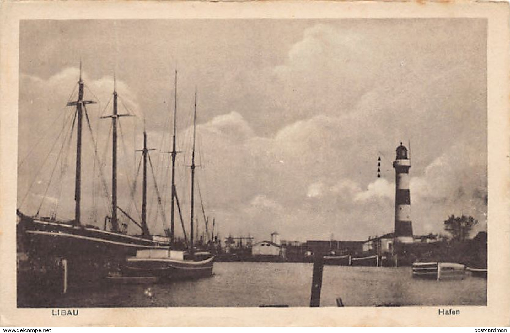 Latvia - LIEPAJA Libau -Harbour - Lighthouse - Publ. Carl Dittmar  - Lettland
