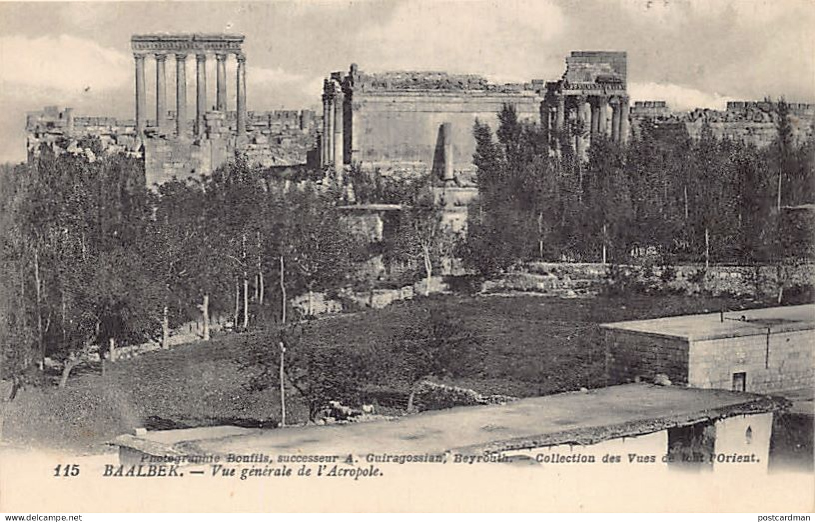 Liban - BAALBEK - Vue Générale De L'acropole - Ed. Photographie Bonfils, Successeur A. Guiragossian 115 - Líbano