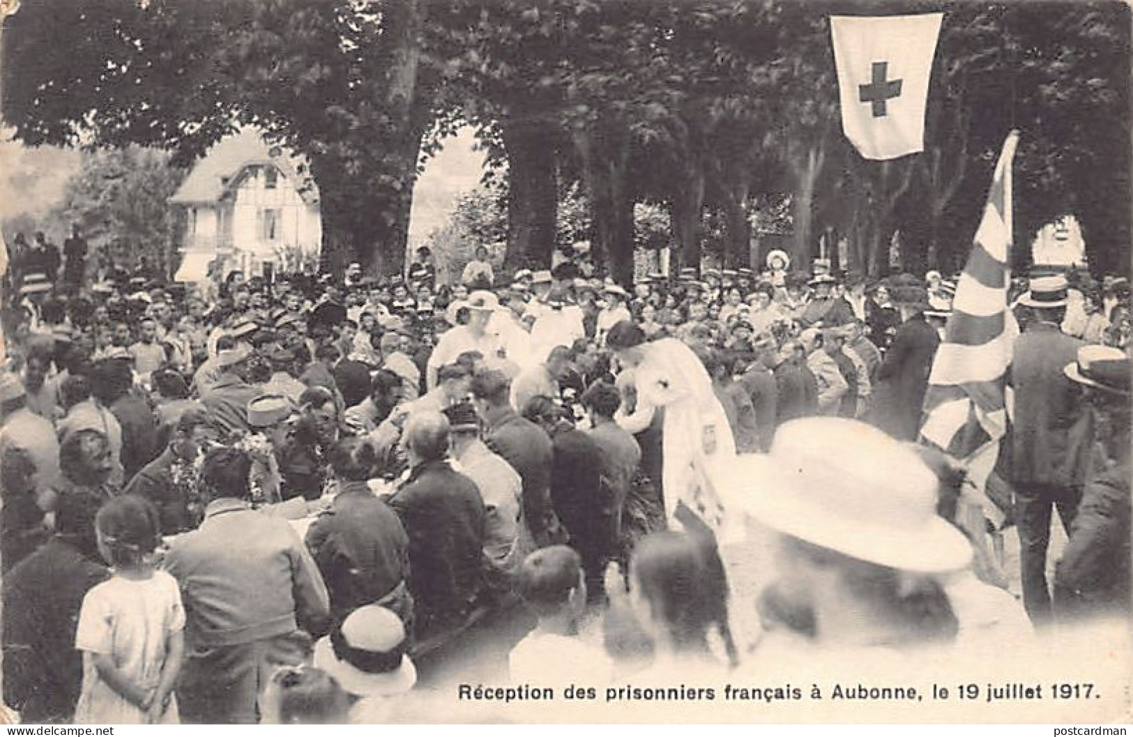 AUBONNE (VD) Réception De Prisonniers Français Le 19 Juillet 1917 - Ed. J. Noséda  - Aubonne