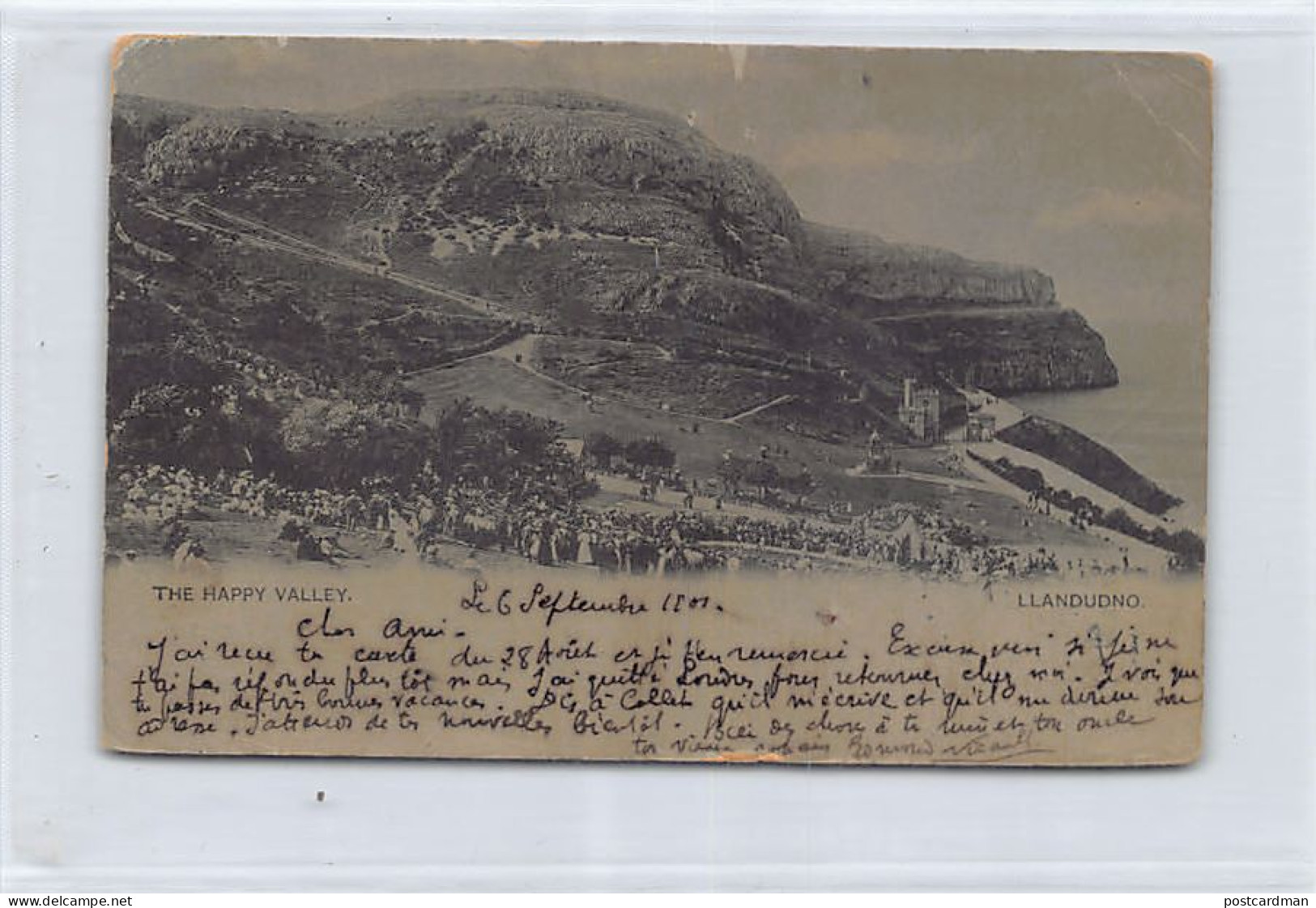 Wales - LLANDUNO (Clwyd) The Happy Valley - Year 1901 - Forerunner Small Size Postcard - SEE SCANS FOR CONDITION - Andere & Zonder Classificatie