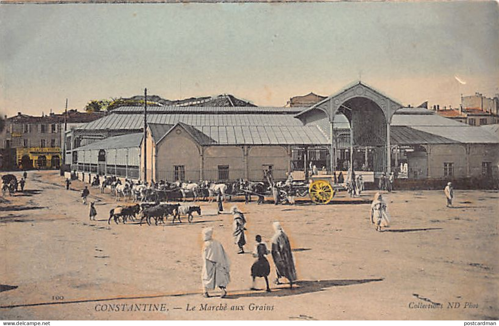 Algérie - CONSTANTINE - Le Marché Aux Grains - Ed. Neurdein ND Phot. 100 Aquarellée - Constantine