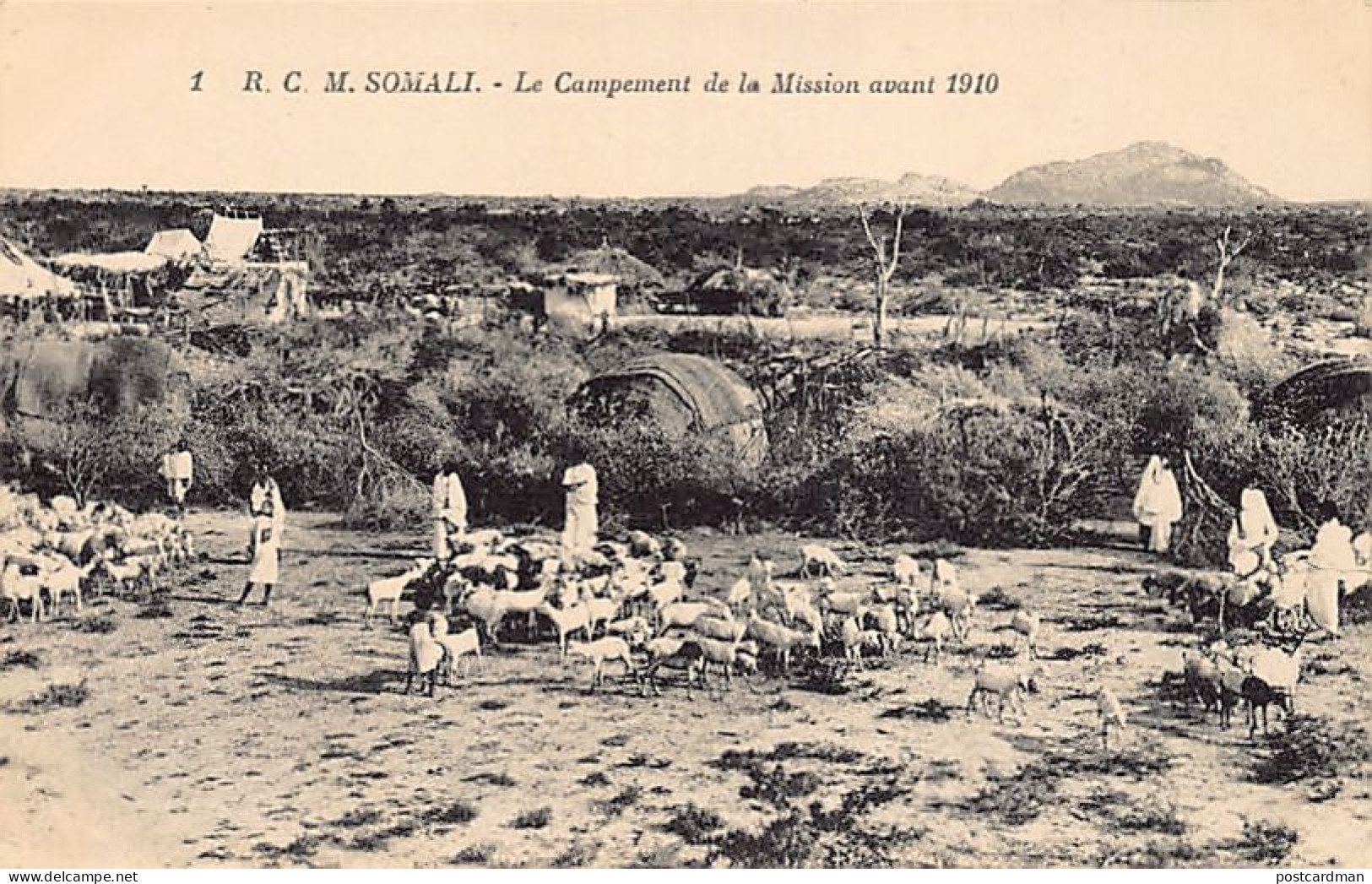 Somalia - BERBERA - The Camp In Front Of The Mission In 1910 - Publ. Roman Catholic Mission 1 - Somalië