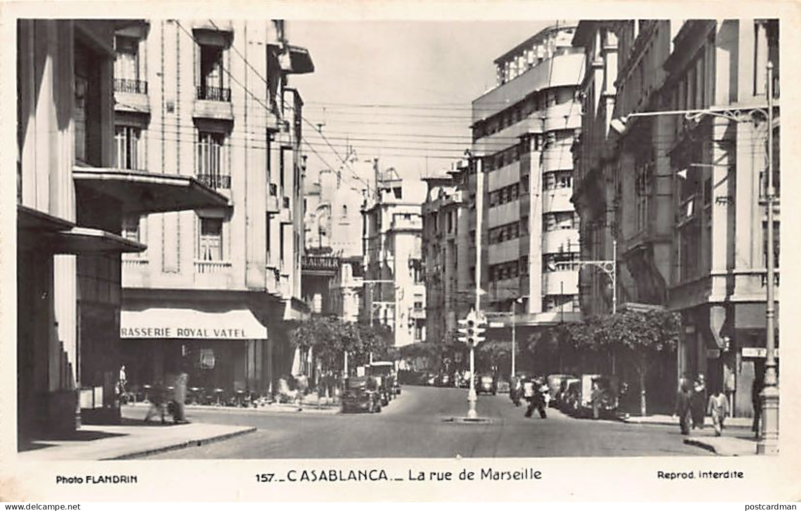 Maroc - CASABLANCA - La Rue De Marseille - Brasserie Royal Vatel - Ed. Flandrin 157 - Casablanca