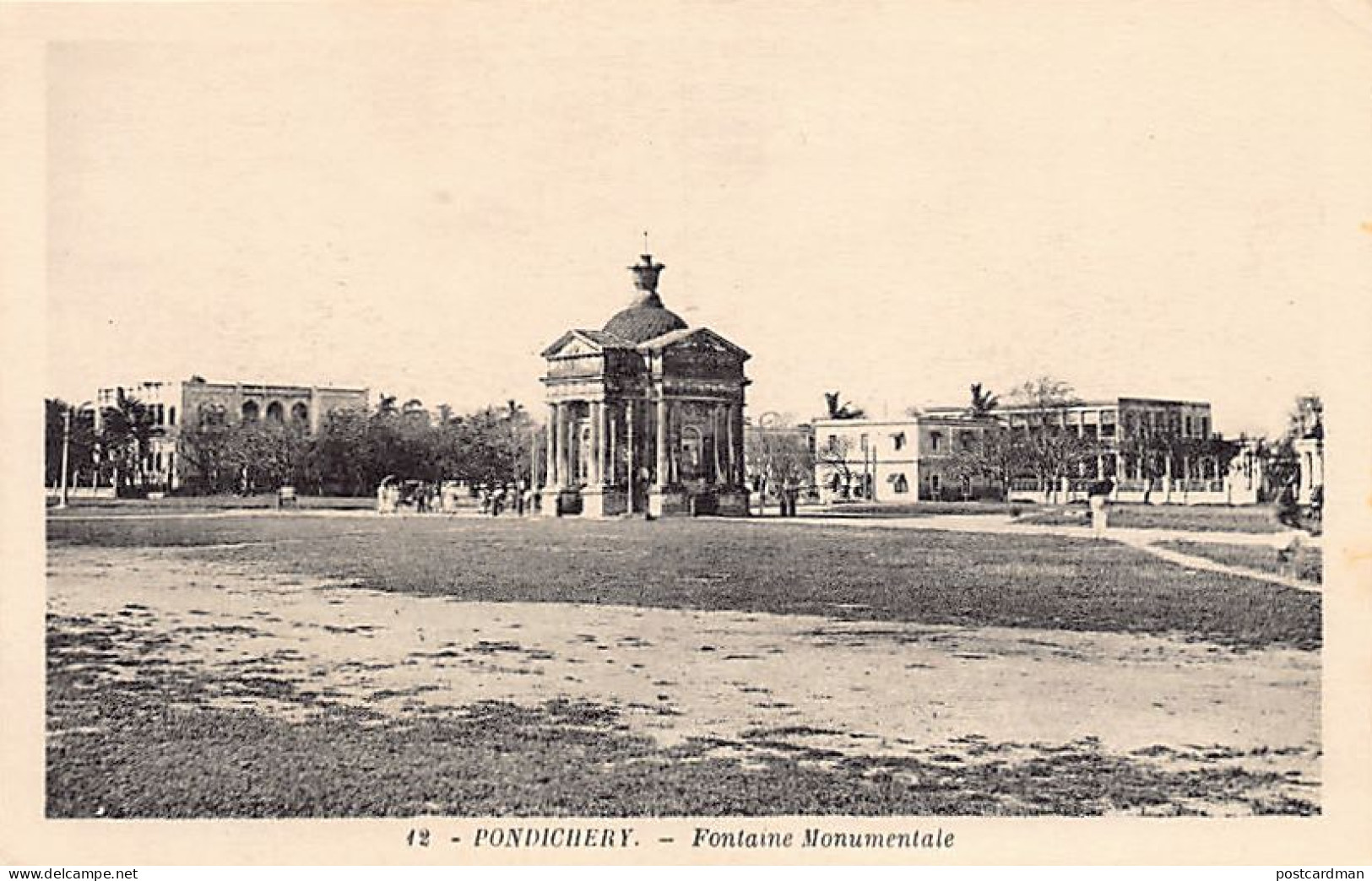 India - PUDUCHERRY Pondichéry - The Fountain - Publ. R. P. Babilonne 12 - Indien